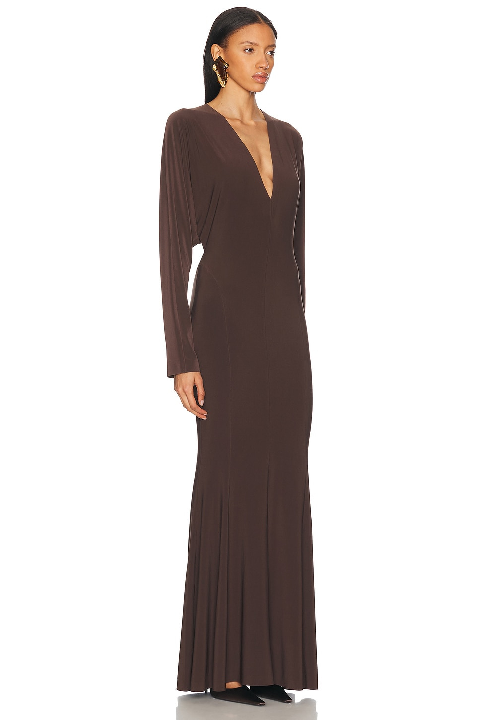for FWRD Dolman V Neck Fishtail Gown - 2