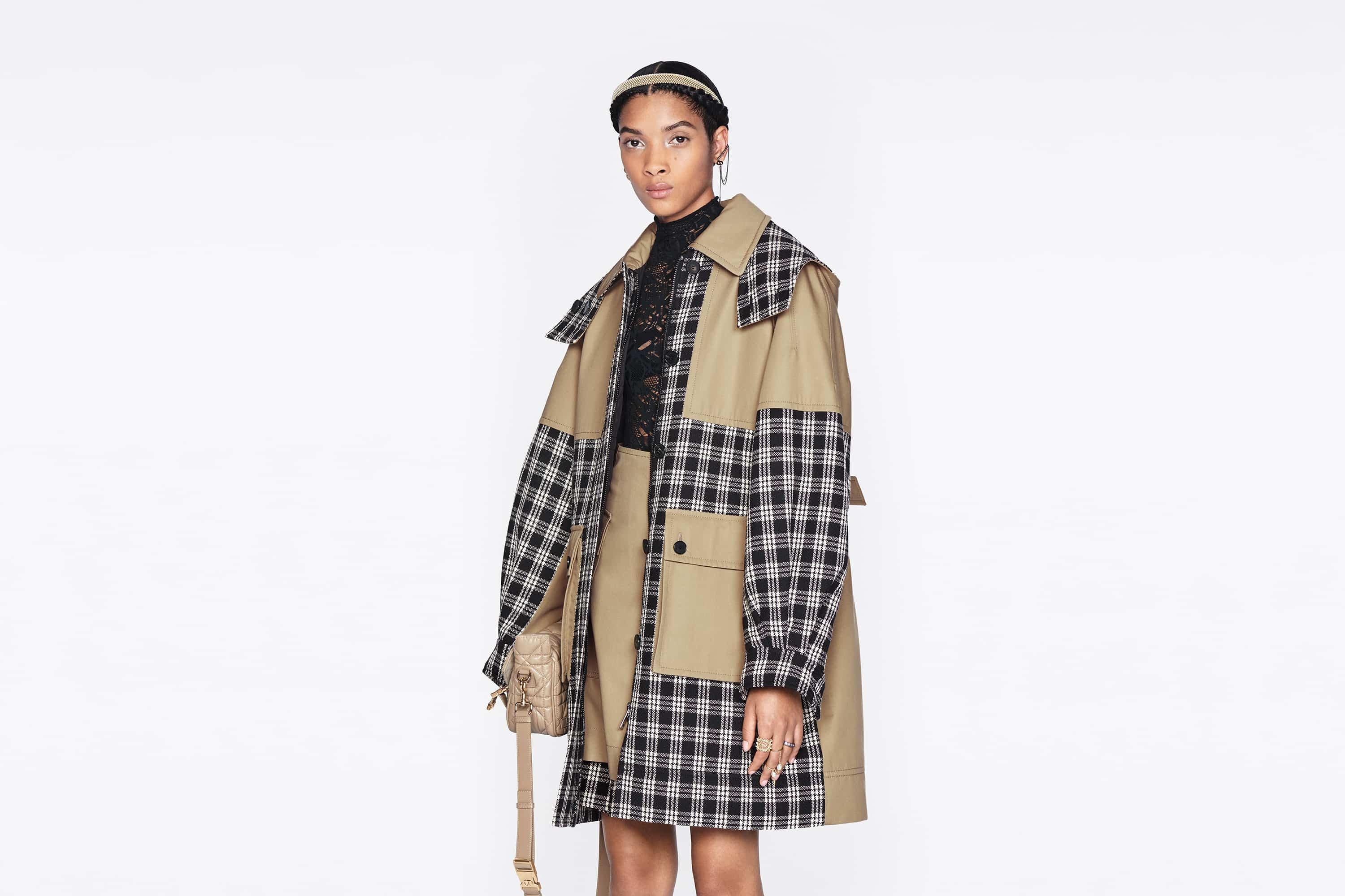 Hooded Coat with Belt - 7