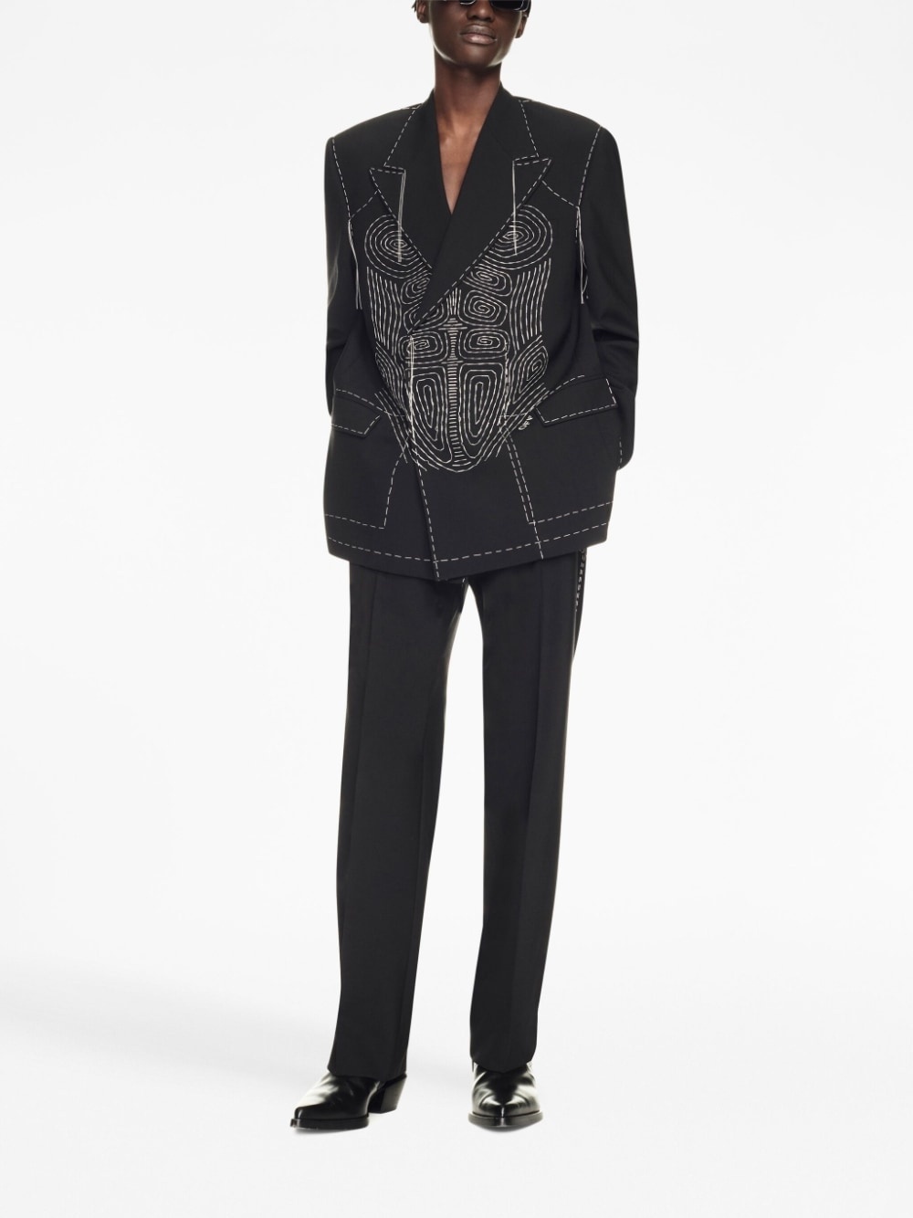 Runway Body Stitch double-breasted jacket - 2