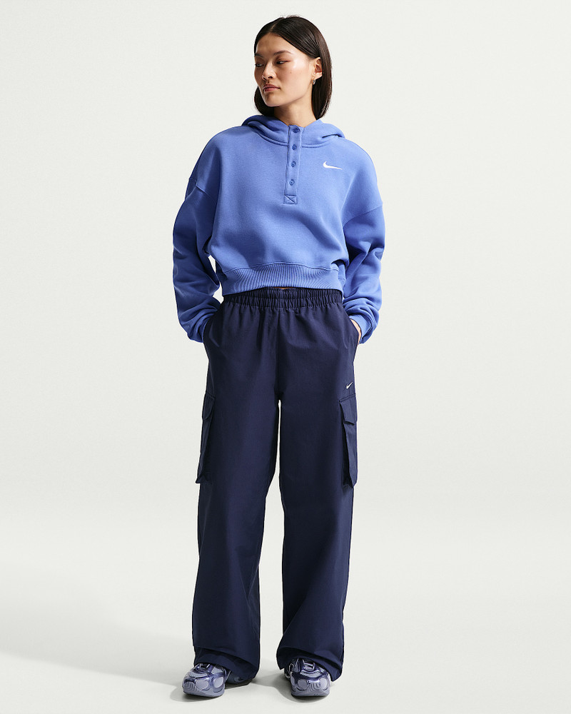 Nike Sportswear Phoenix Fleece Women's Oversized Cropped Henley Hoodie 4