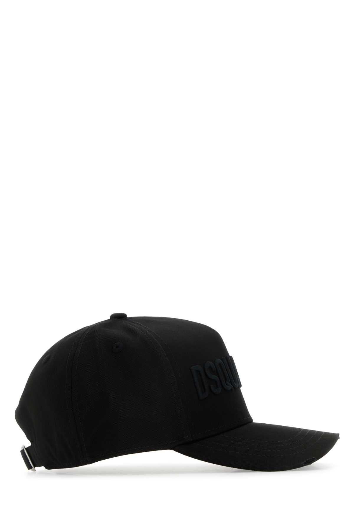 Dsquared Men Black Cotton Baseball Cap - 2