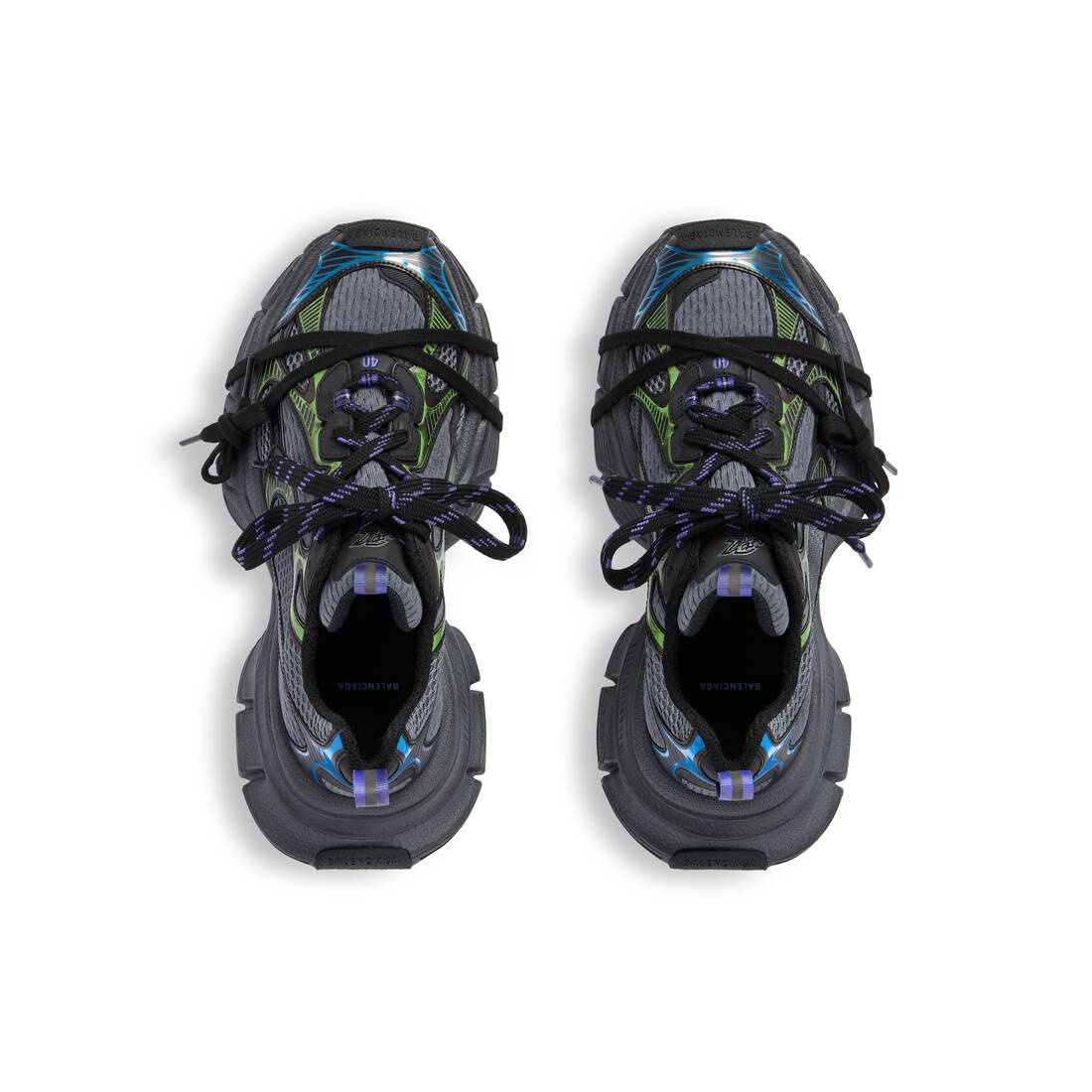 BALENCIAGA 3xl スニーカー 40 グレー ブルー グリーン BALENCIAGA 3XL Sneakers GREY | Base Blu