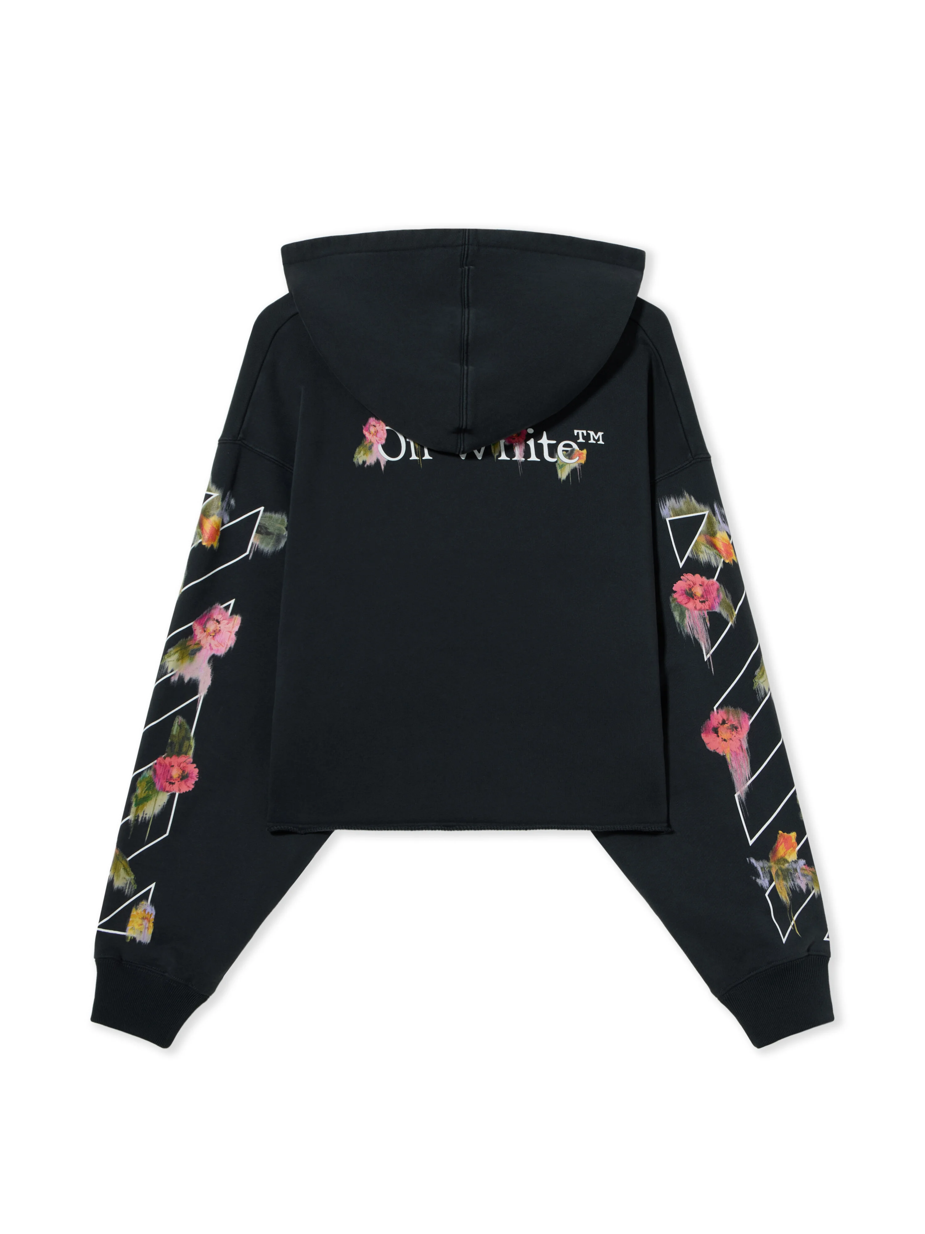 Bookish Flower Poket Crop Hoodie - 1