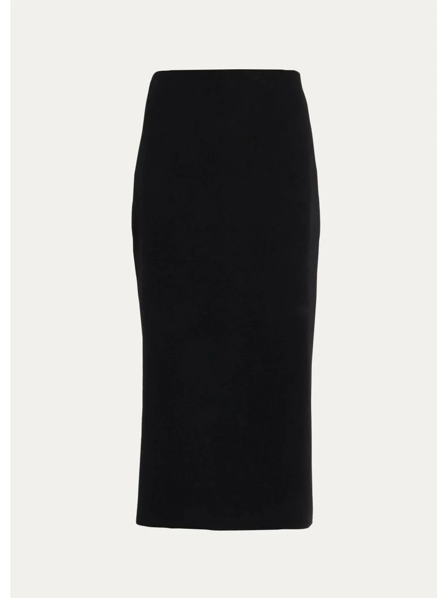 Wool-Blend Midi Skirt - 1