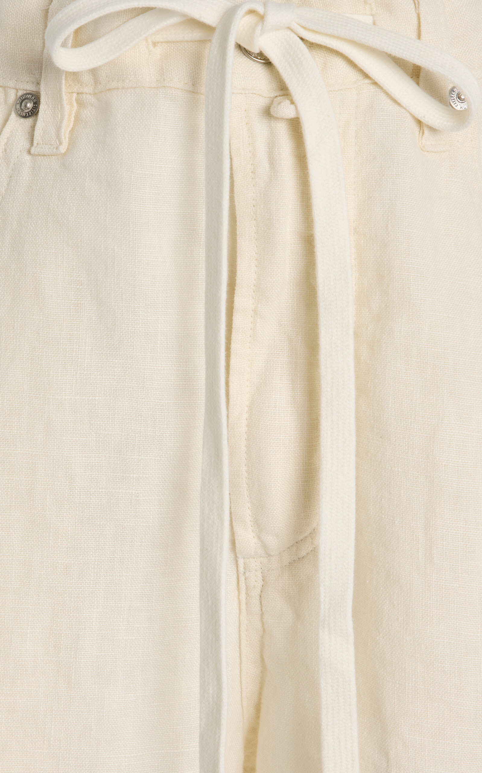 Brynn Linen Drawstring Shorts ivory - 5