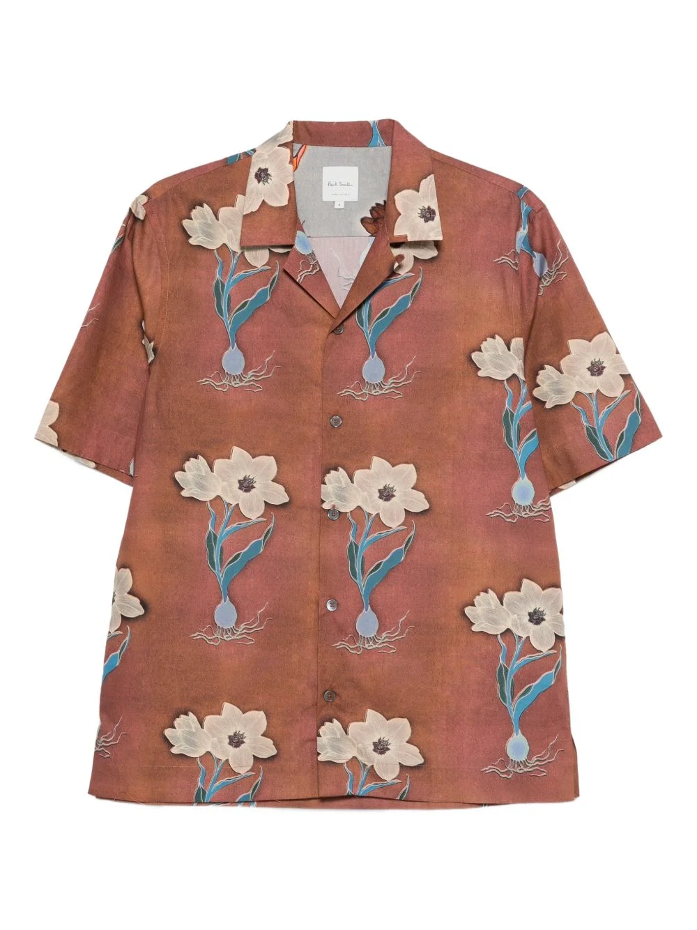 floral-print short-sleeve shirt - 1