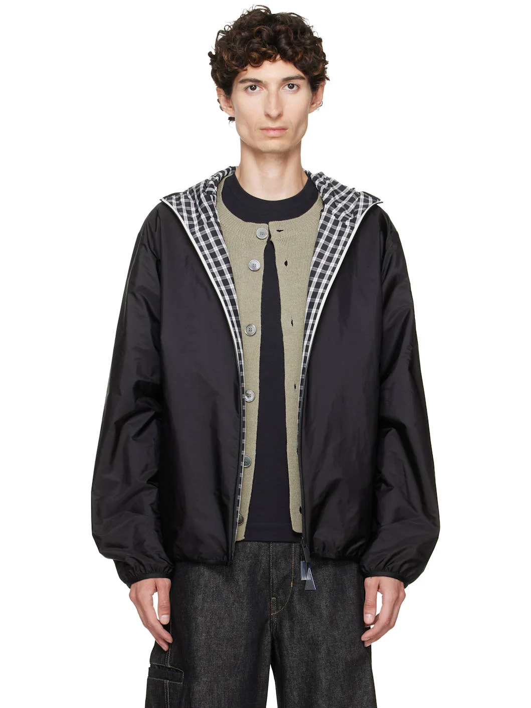 Black Vandelli Reversible Hooded Jacket - 1