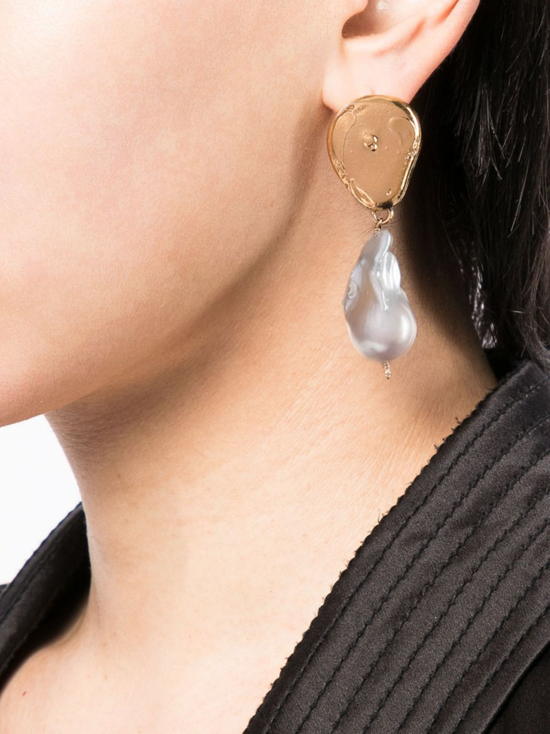 ALIGHIERI Infernal Storm gold-plated pearl earrings outlook