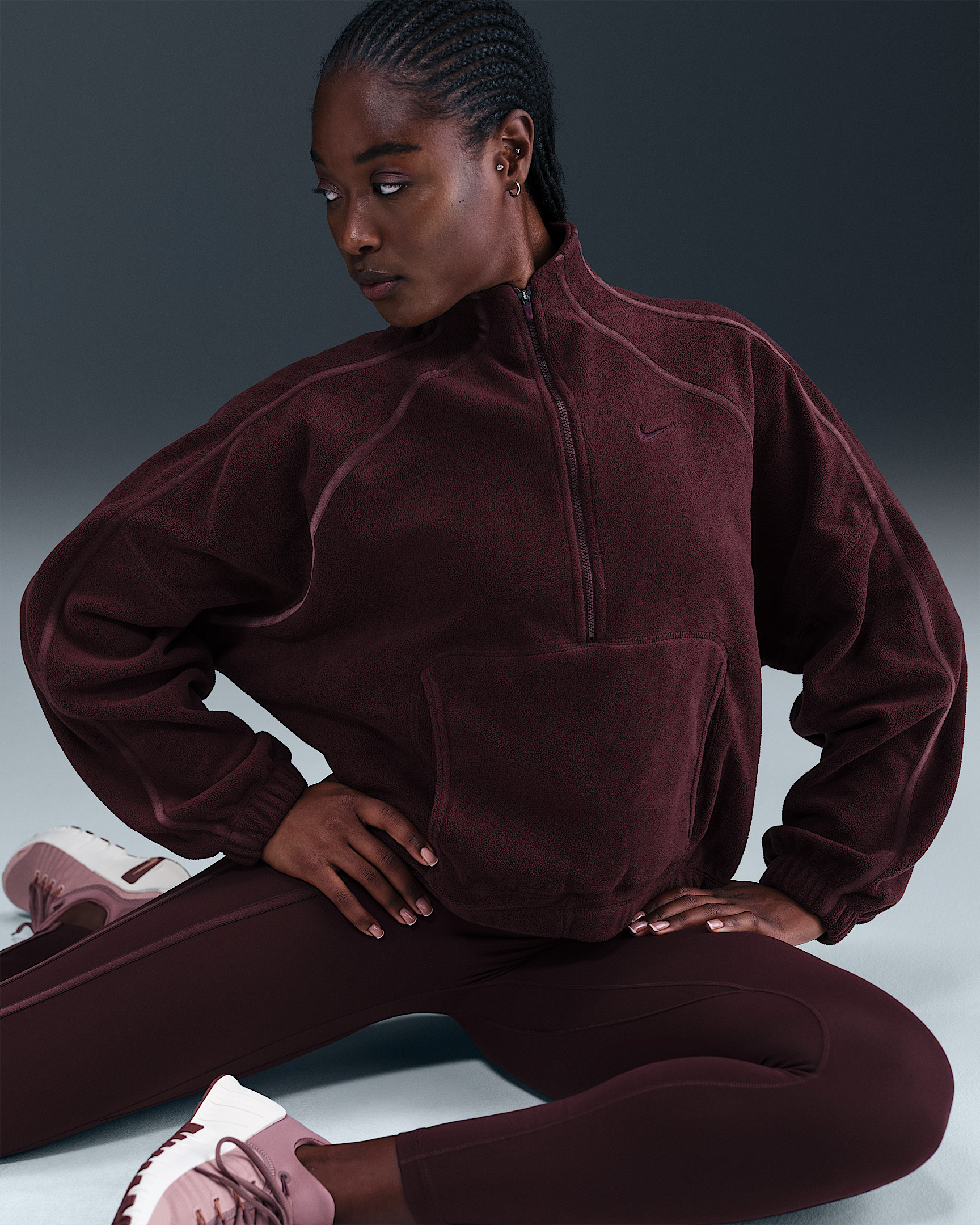 Nike One Women's Therma-FIT 1/2-Zip Top - 3