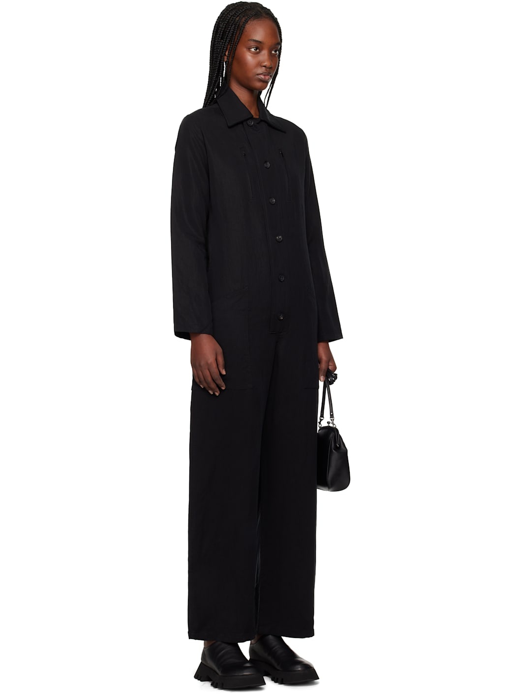 Black Belted Jumpsuit - 2