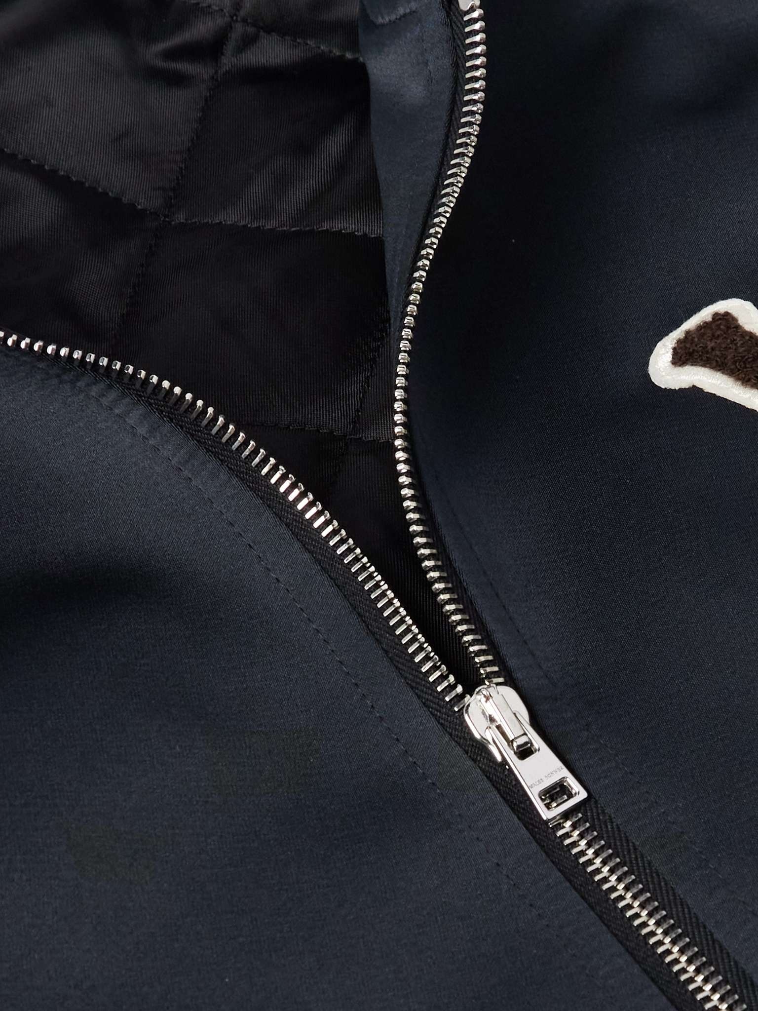Logo-Appliquéd Striped Shell Bomber Jacket - 5