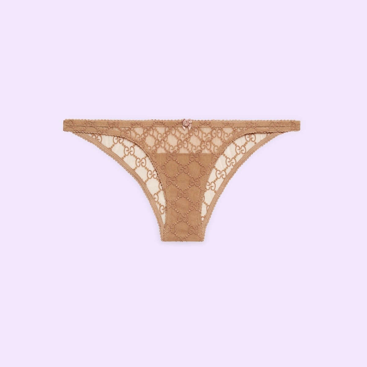 GG embroidered tulle briefs - 1