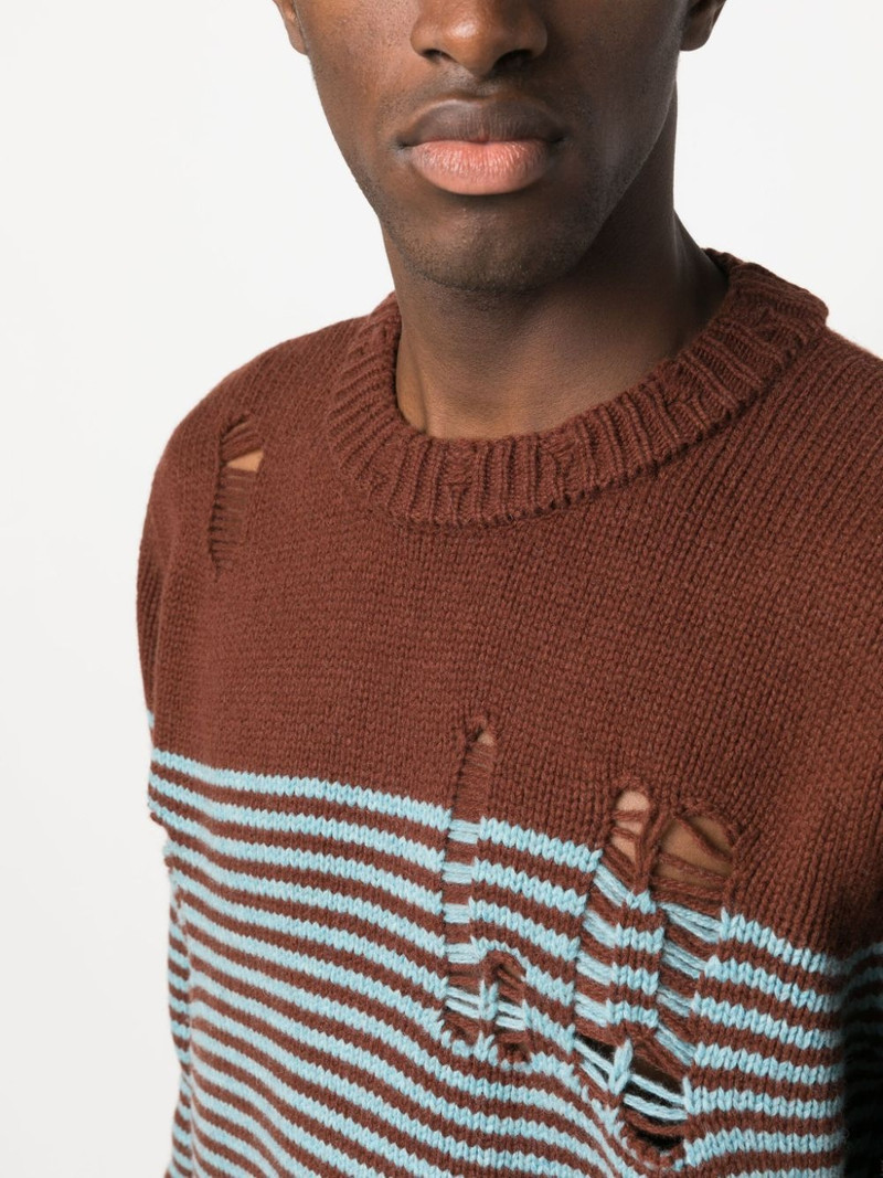 distressed striped jumper 6
