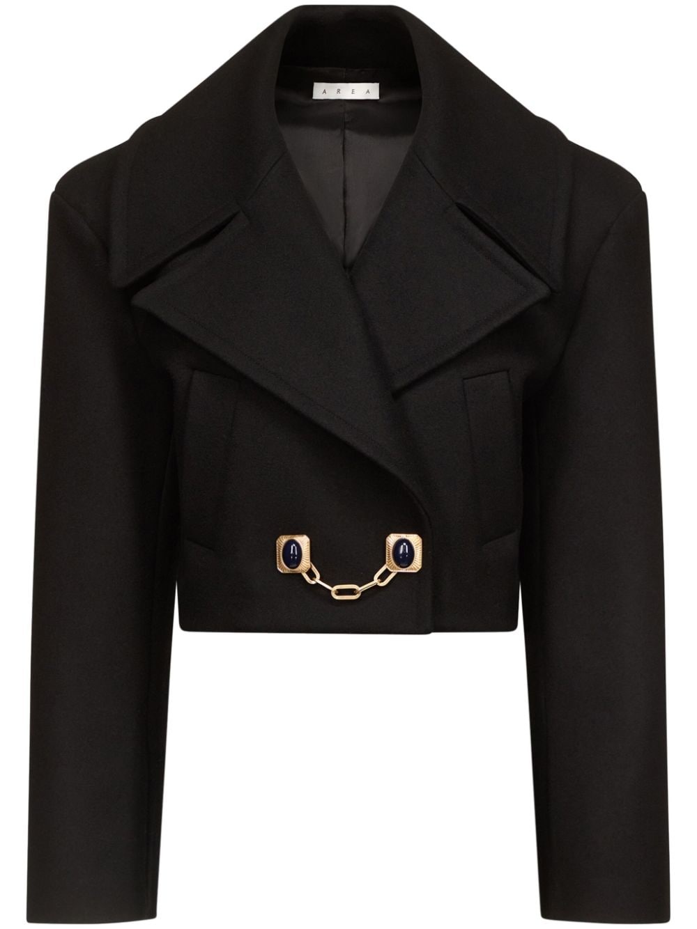 chain-detailing cropped jacket - 1