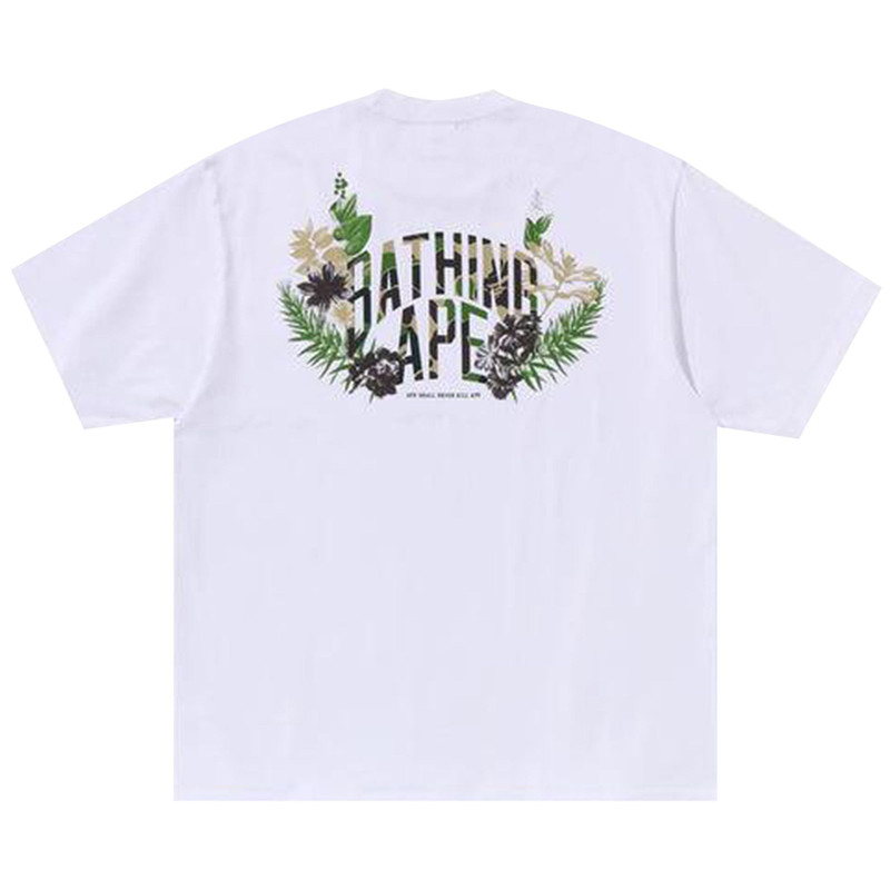 A BATHING APE® BAPE Flora Ape Head Relaxed Fit Tee 'White' outlook