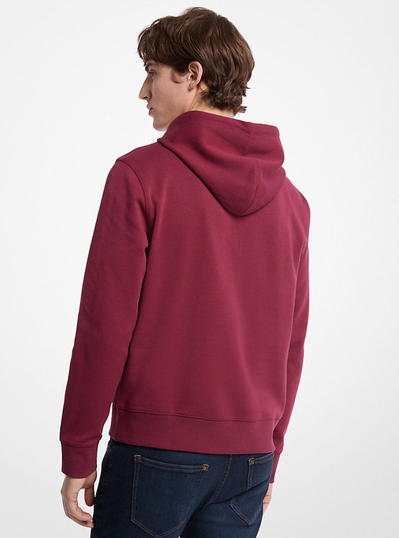MICHAEL KORS Embossed Logo Cotton Blend Hoodie outlook
