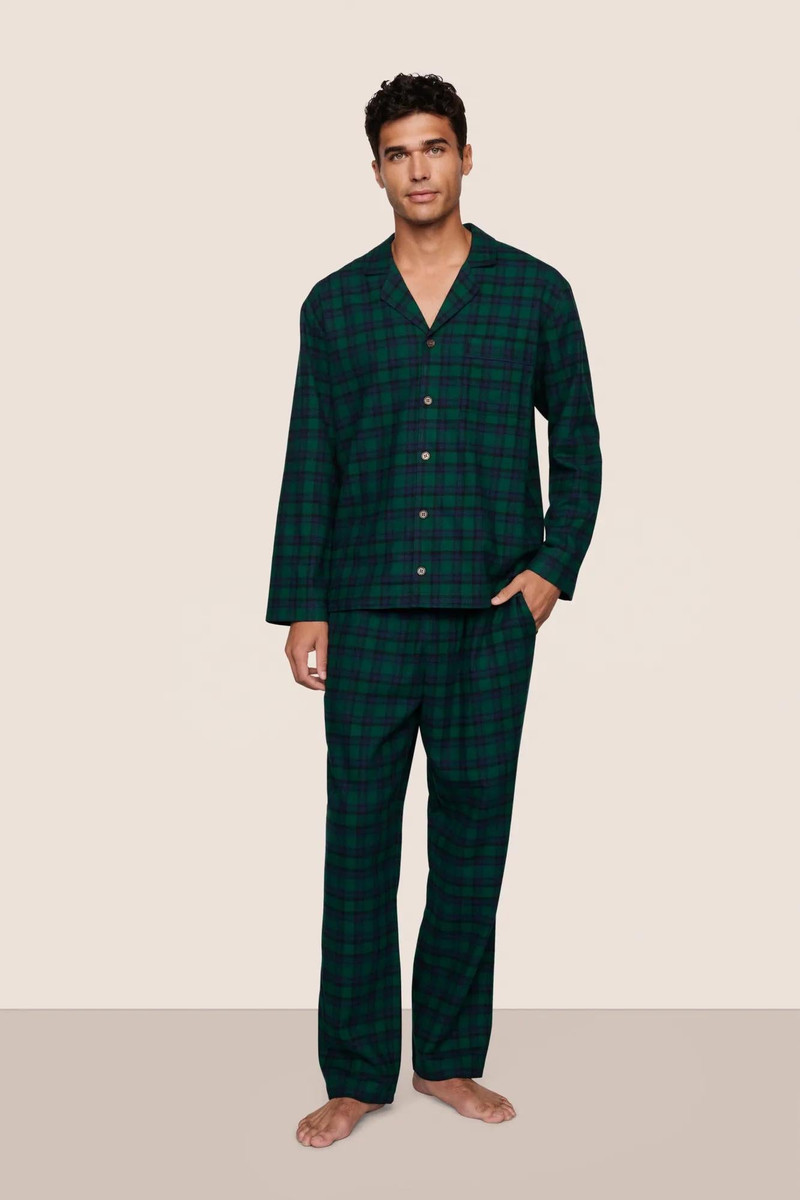 Men's Flannel Long PJ Set 1