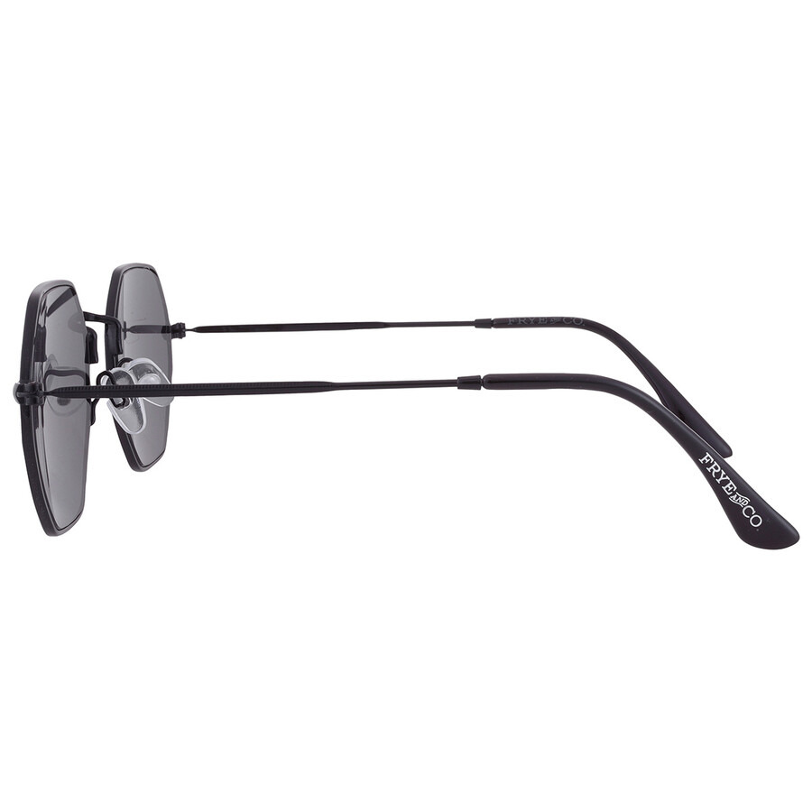 Frye - Frye 58969FCO001 Smoke Hexagonal Ladies Sunglasses 10260444.COM BLKSMK - 4