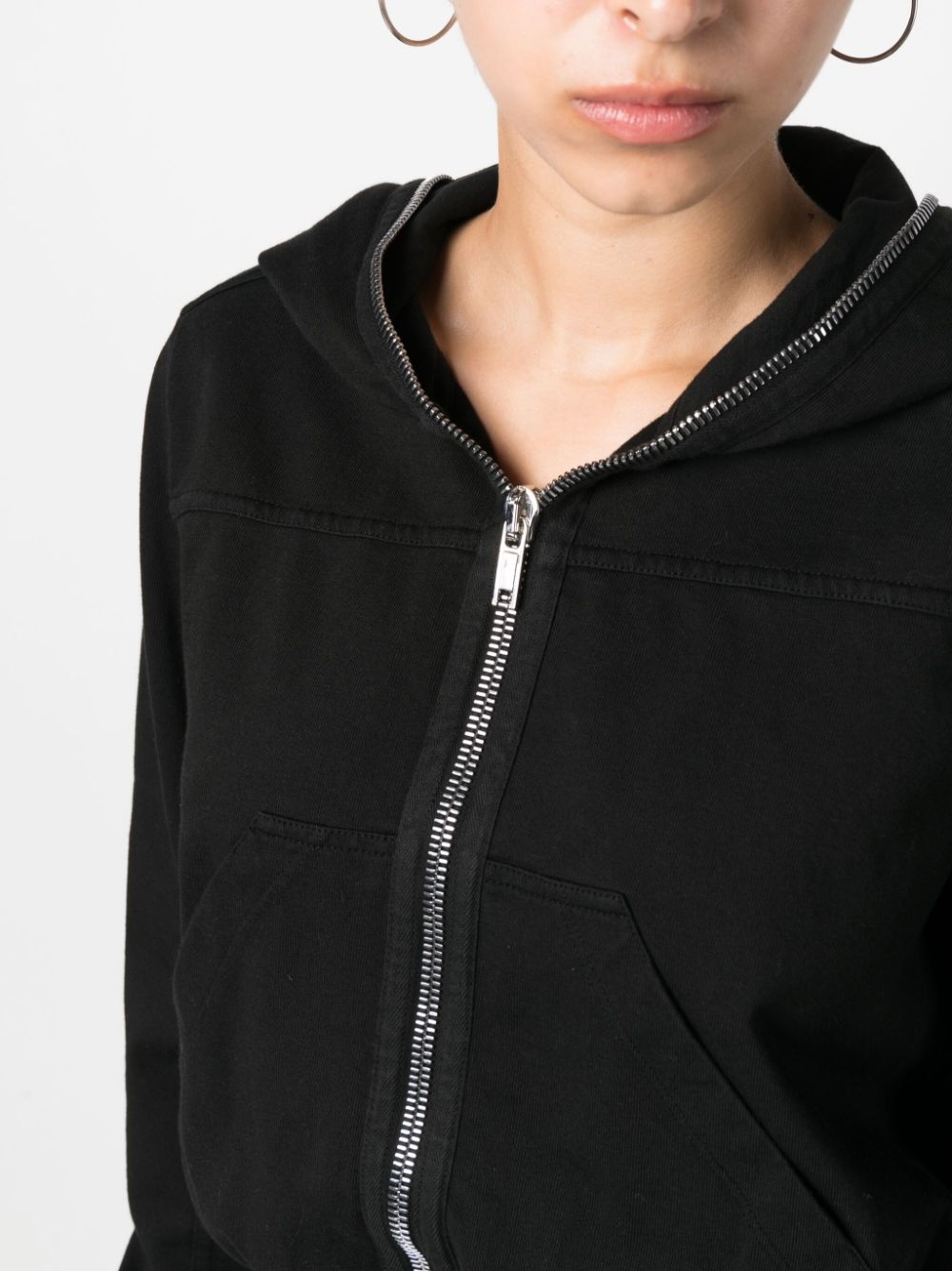 cotton zip-up hoodie - 5