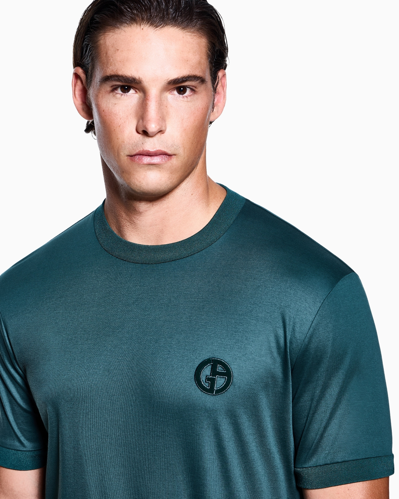 COTTON-INTERLOCK T-SHIRT WITH GA LOGO EMBROIDERY - 5