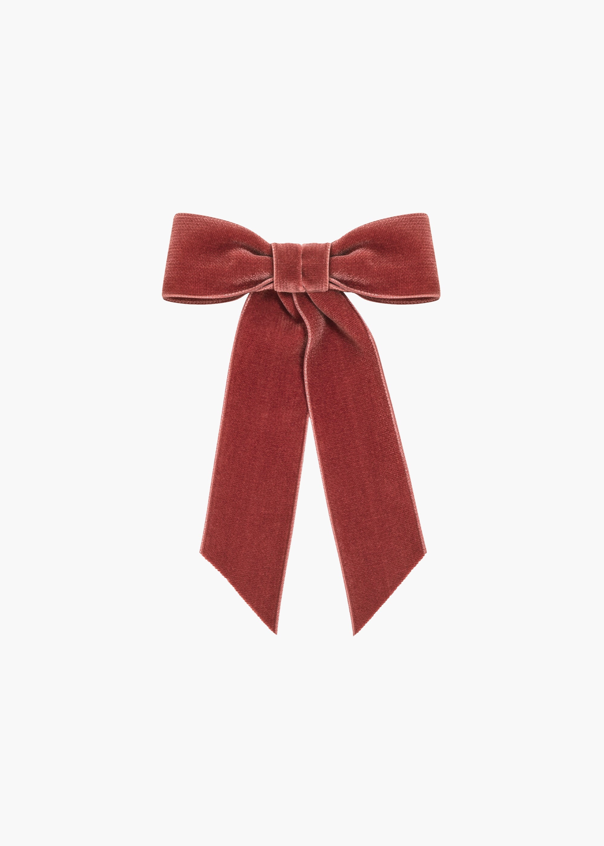 Wide Velvet Bow Barrette - 1