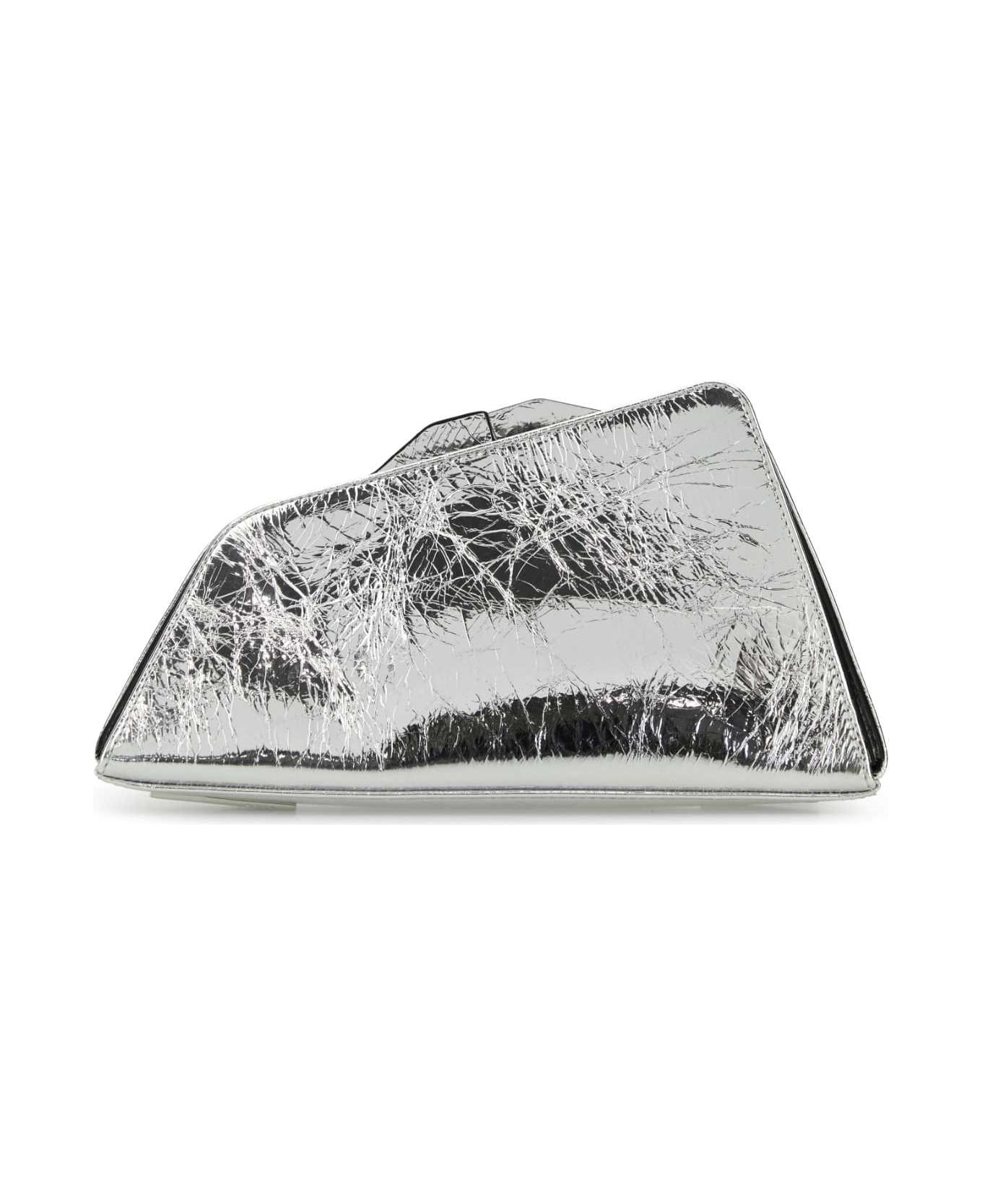 Silver Leather 8.30 Pm Clutch - 3