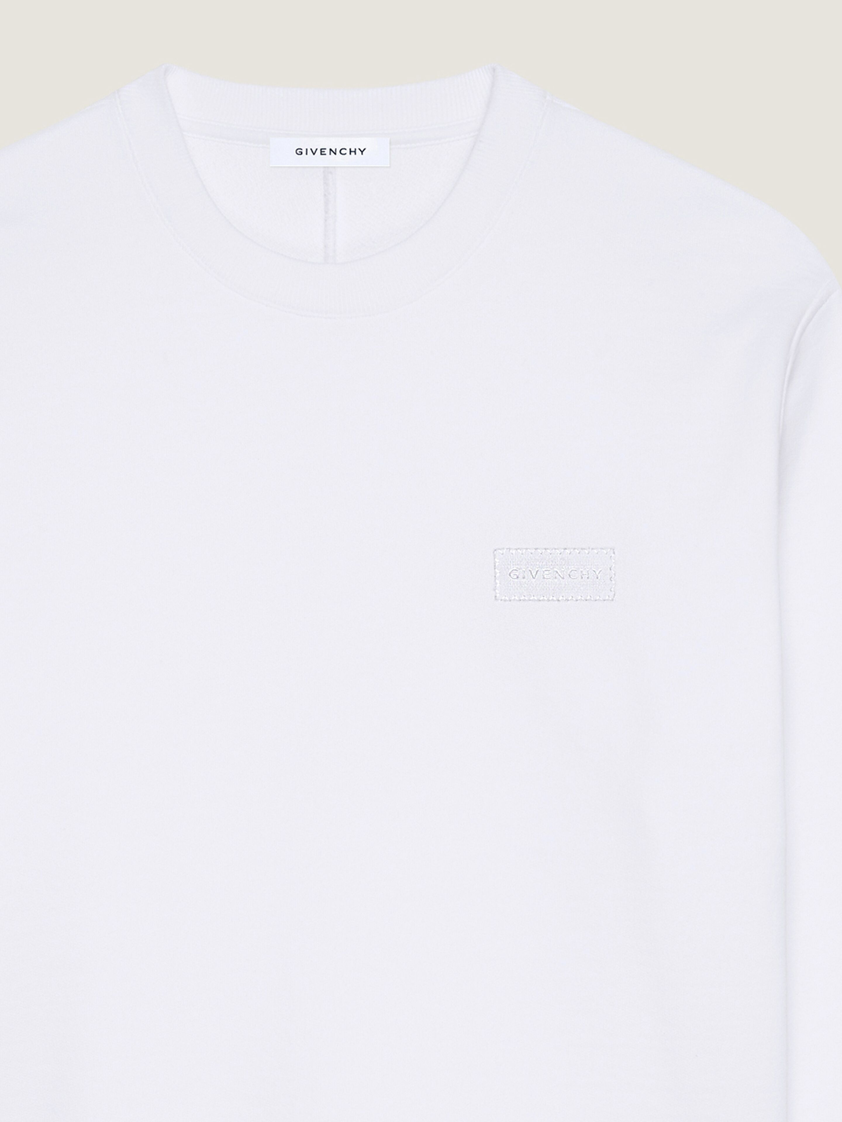 SWEATSHIRT IN FLEECE WITH GIVENCHY PATCH - 2