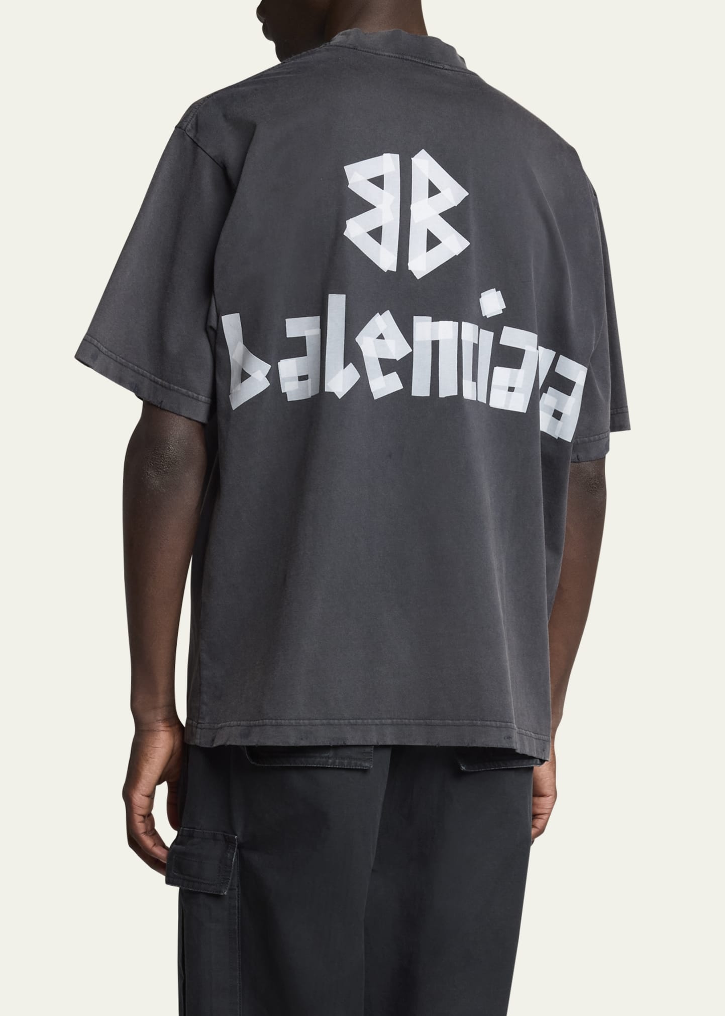 Men's Faded Tape Logo T-Shirt - 3