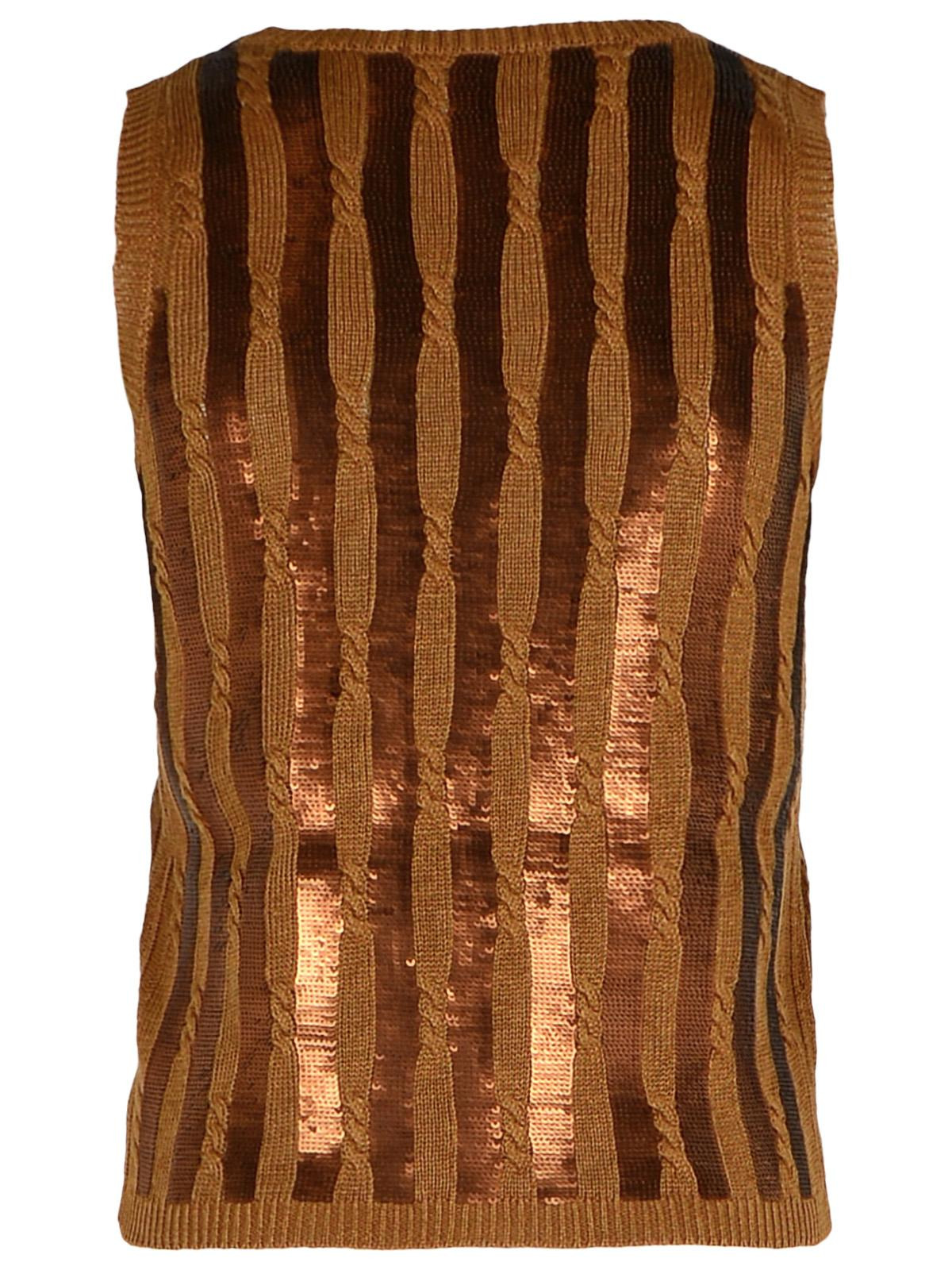 Max Mara 'Golia' Brown Linen Tank Top Women - 3
