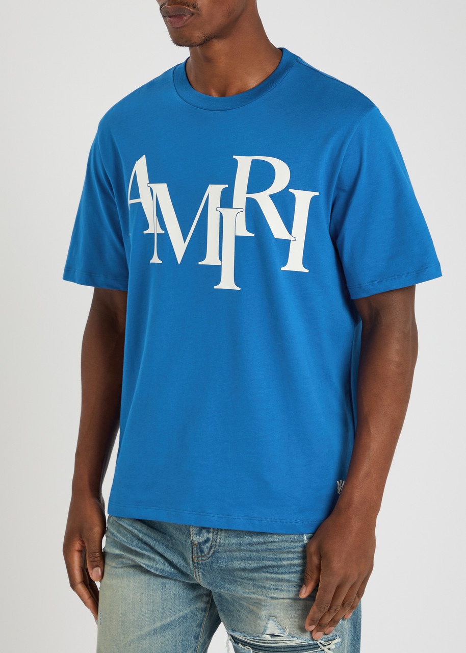 Amiri Staggered Logo Cotton T-shirt - 2