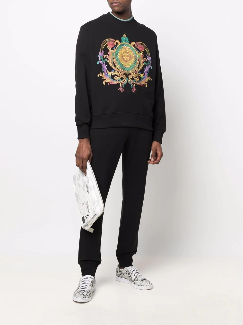 logo-print cotton sweatshirt - 2