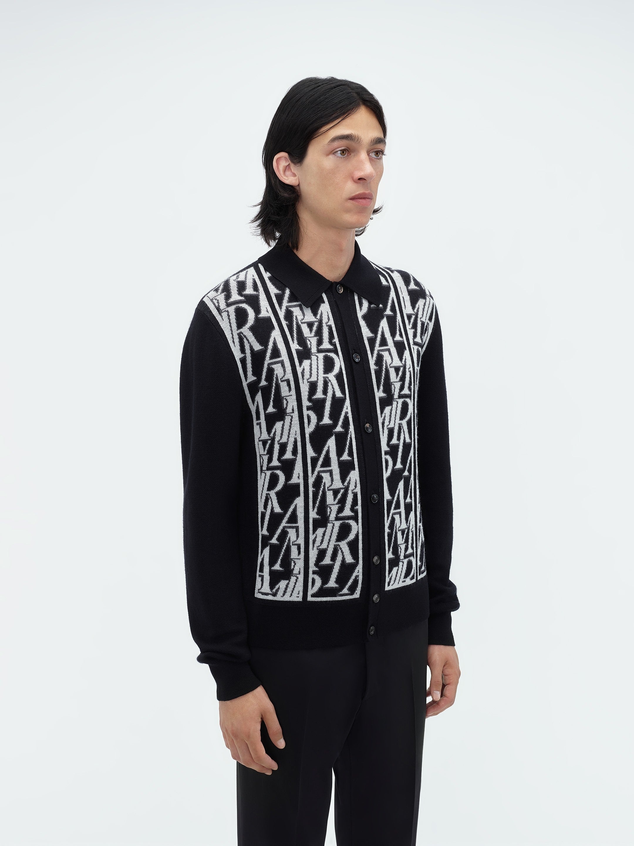 AMIRI REPEAT LONG SLEEVE POLO - 4