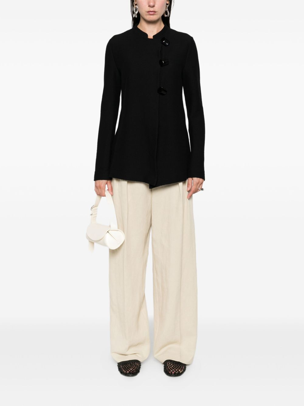 asymmetric-fastening jacket - 2