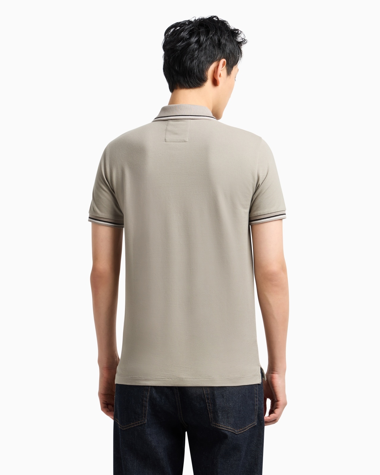 SLIM-FIT STRETCH PIQUÉ POLO SHIRT WITH MICRO EAGLE - 3