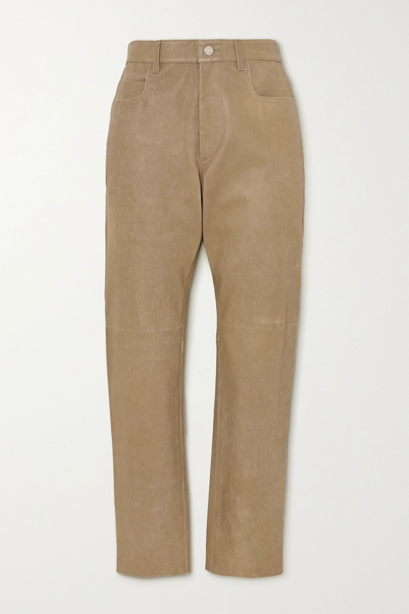 Tea leather straight-leg pants - 1