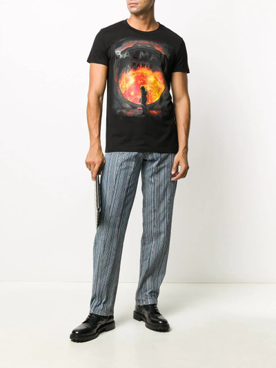 Balmain sci-fi print t-shirt outlook