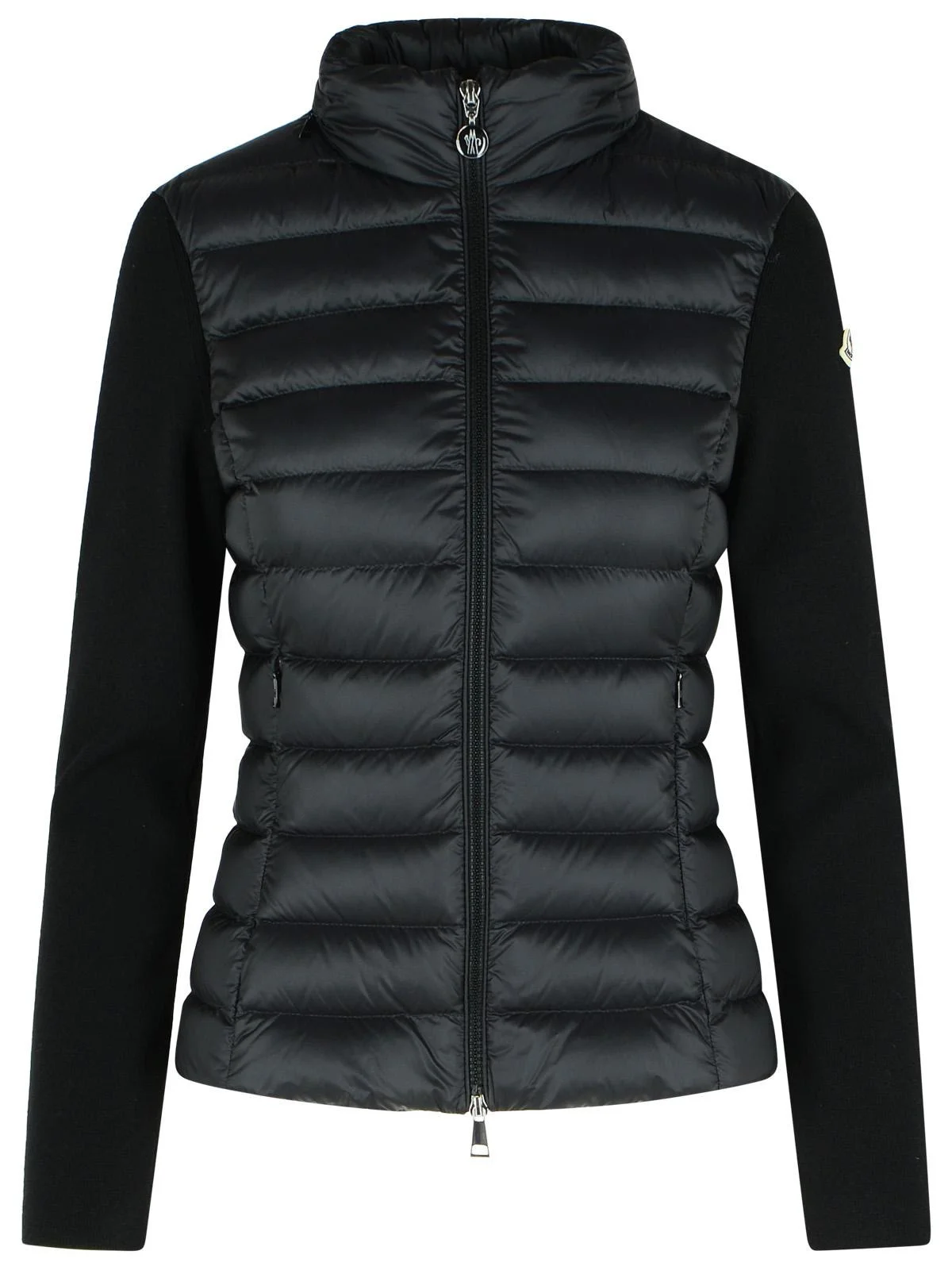 Moncler Tricot' Cardigan In Polyamide And Black Virgin Wool Women - 1