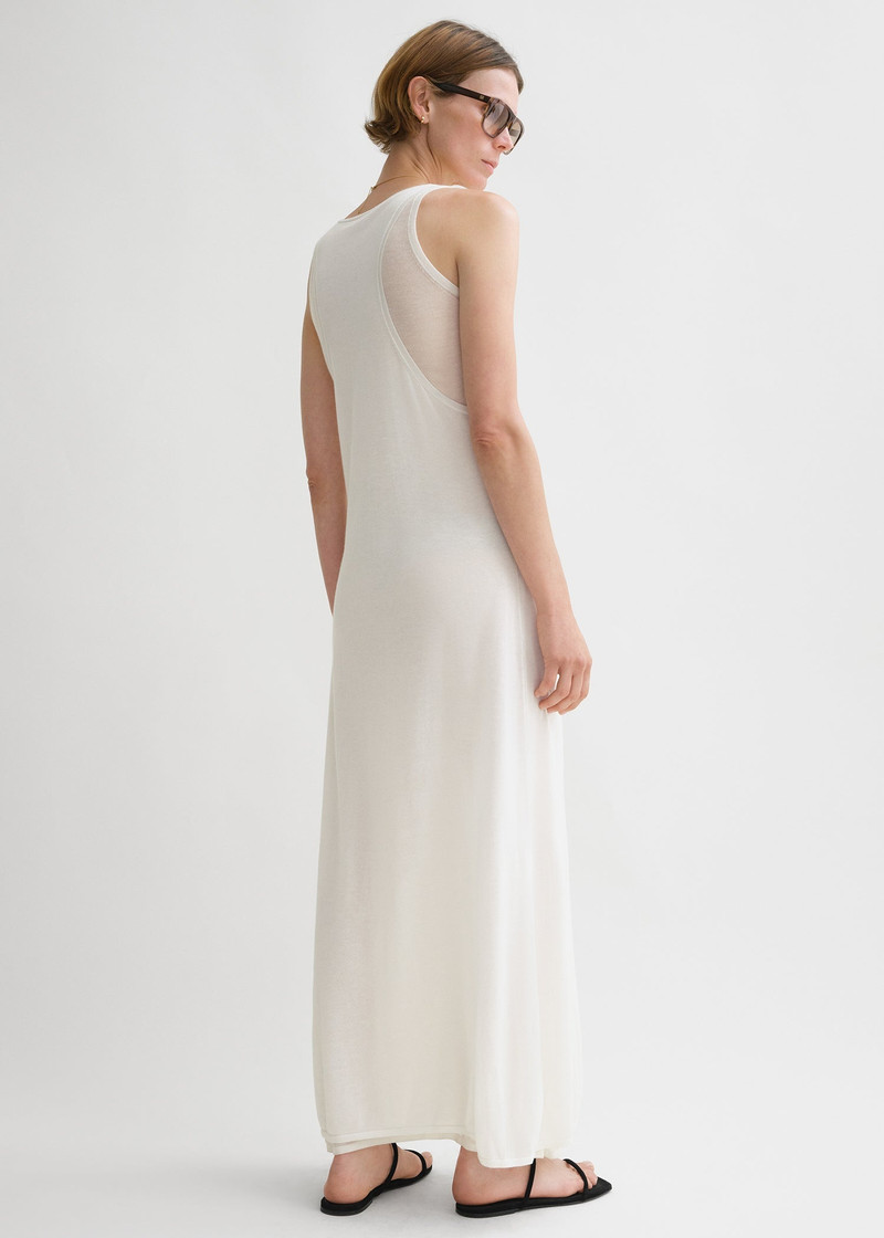 Layered knit tank dress talc 4