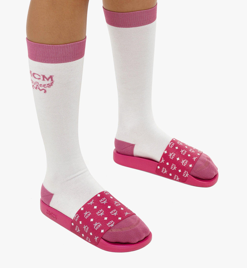 MCM Women’s Monogram Print Rubber Slides outlook