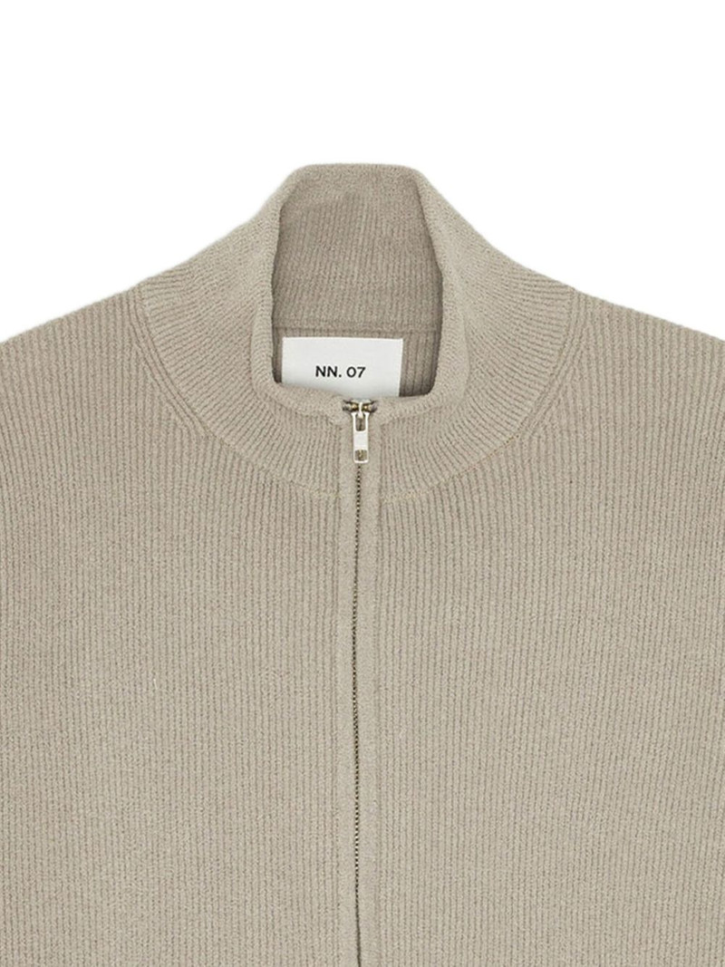 NN07 ribbed zip-up cardigan outlook