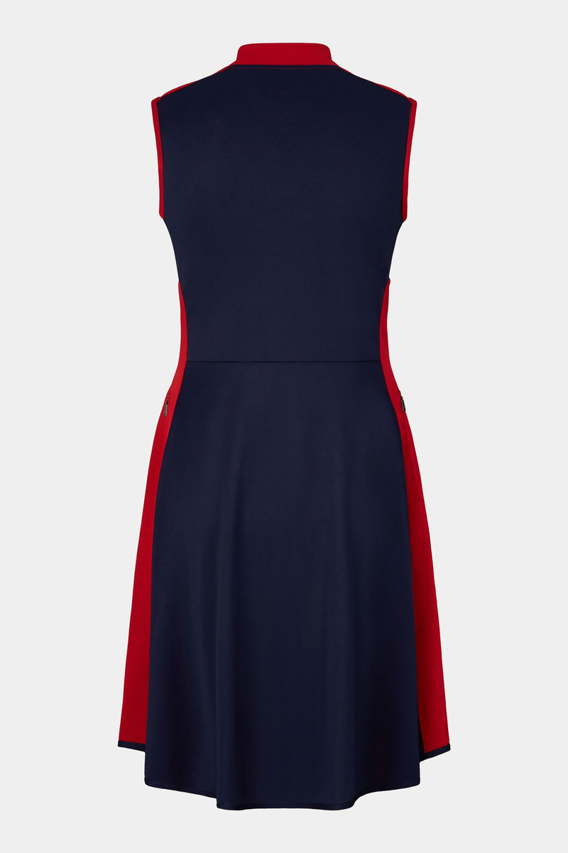 BOGNER Carlotta Functional polo dress in Dark blue/Red outlook