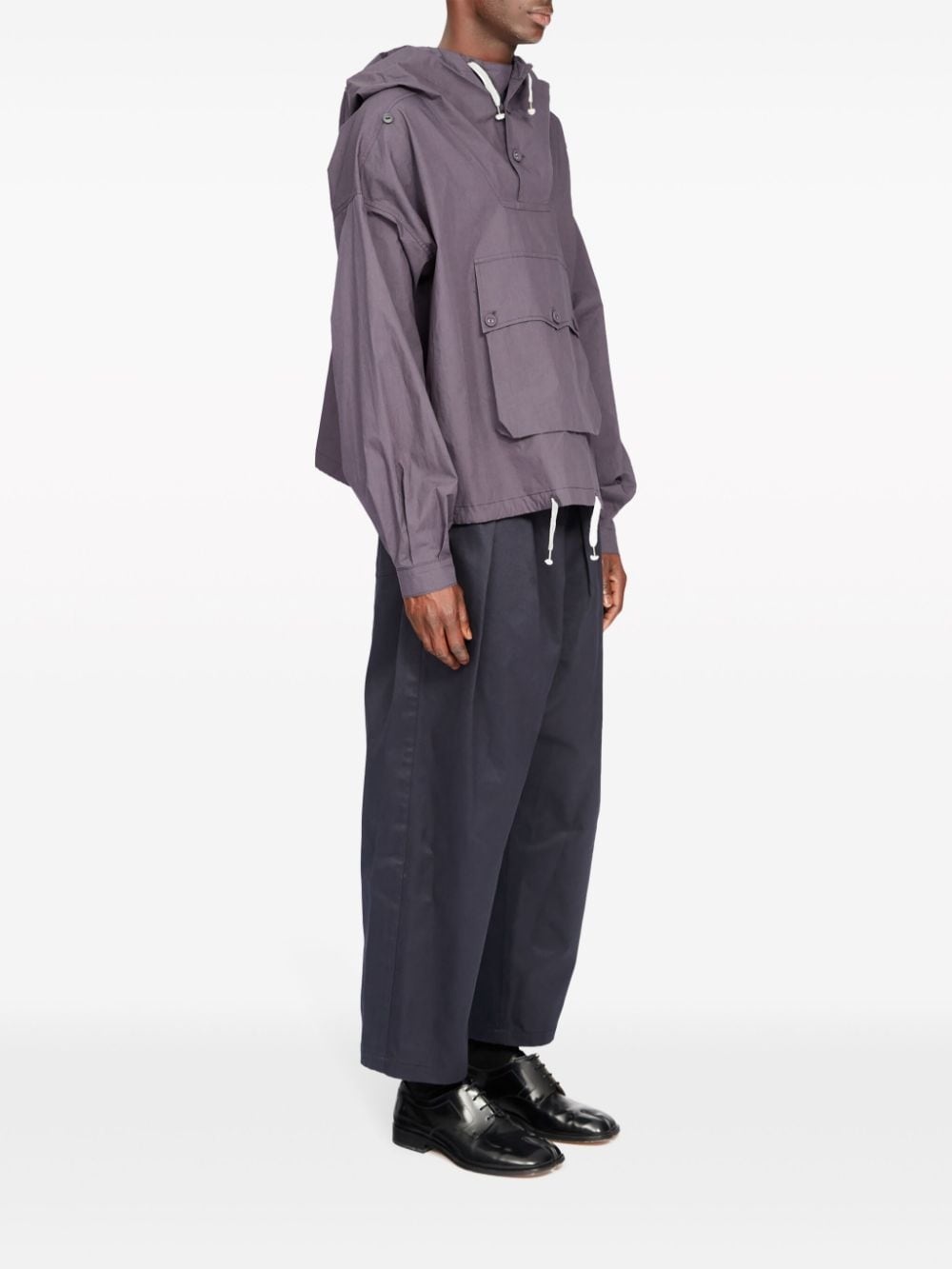 coated cotton hoodie - 3