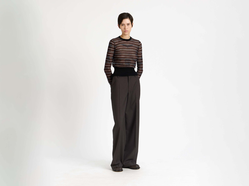 JW Anderson LONG SLEEVE FAIRISLE TOP IN BLACK outlook