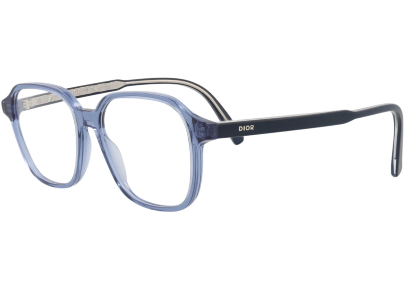 Dior Square-Frame Acetate Optical Frames Blue Blue Transparent (DM50055I-53-092) - 2