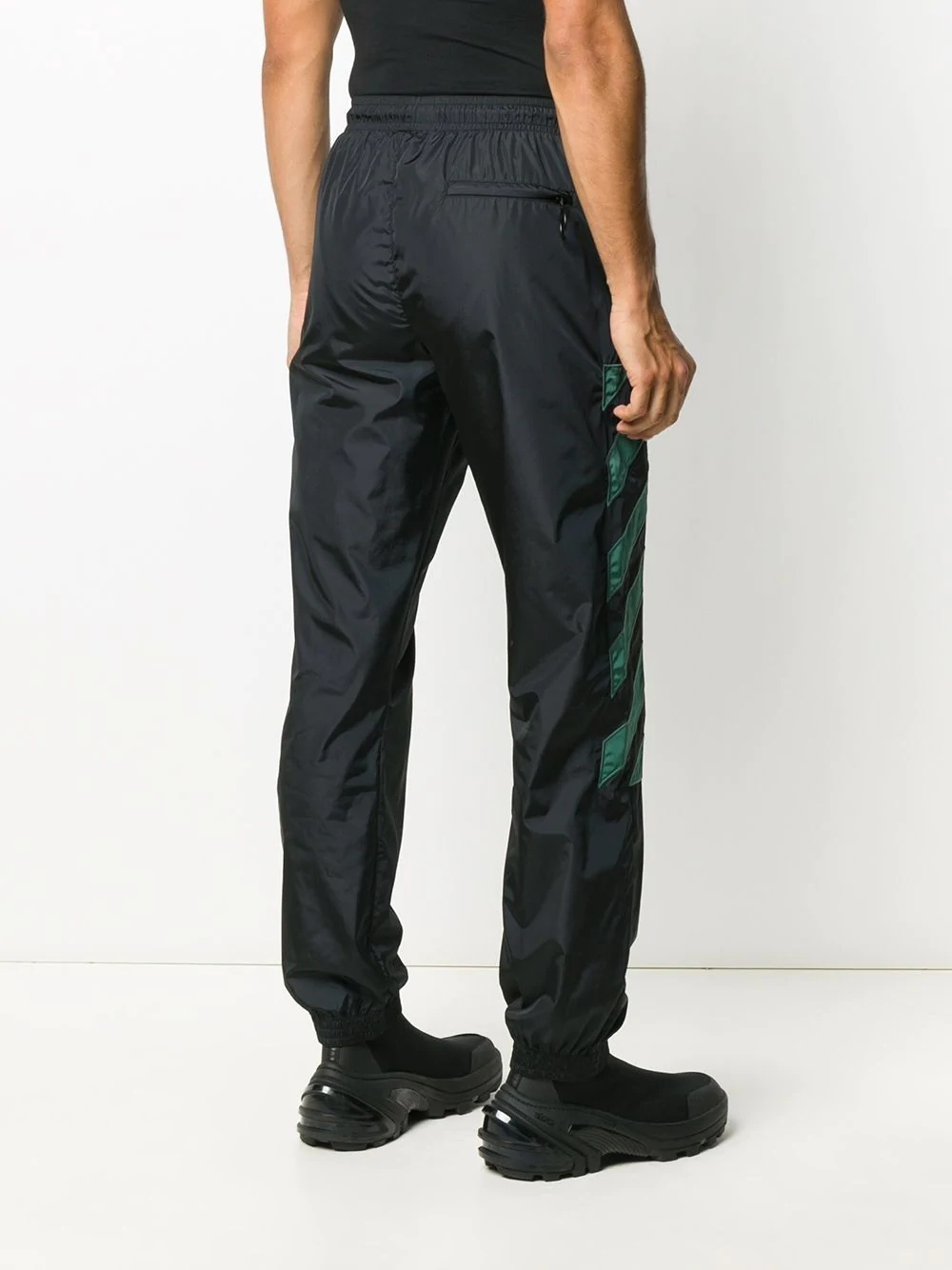 diagonal-stripe track pants - 4