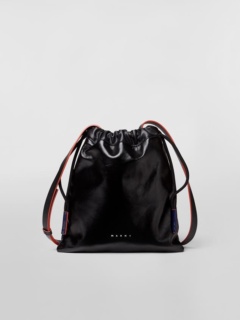 MUSEO SOFT  BAG IN SHINY TWO-TONE CALFSKIN LEATHER 1