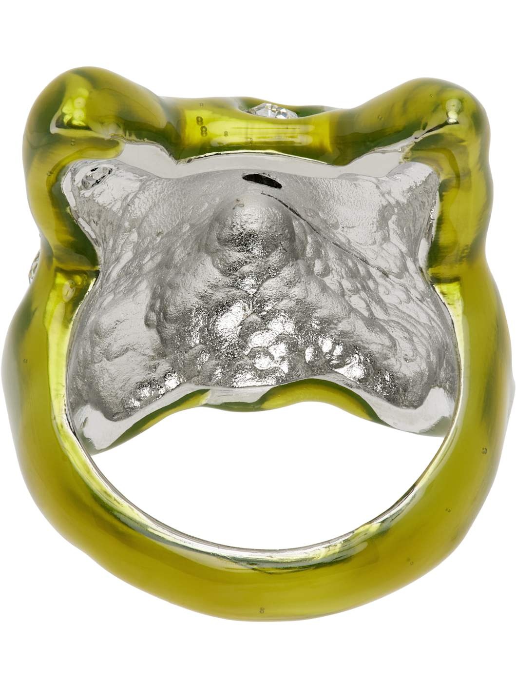 Khaki Puffy Bunny Ring - 2