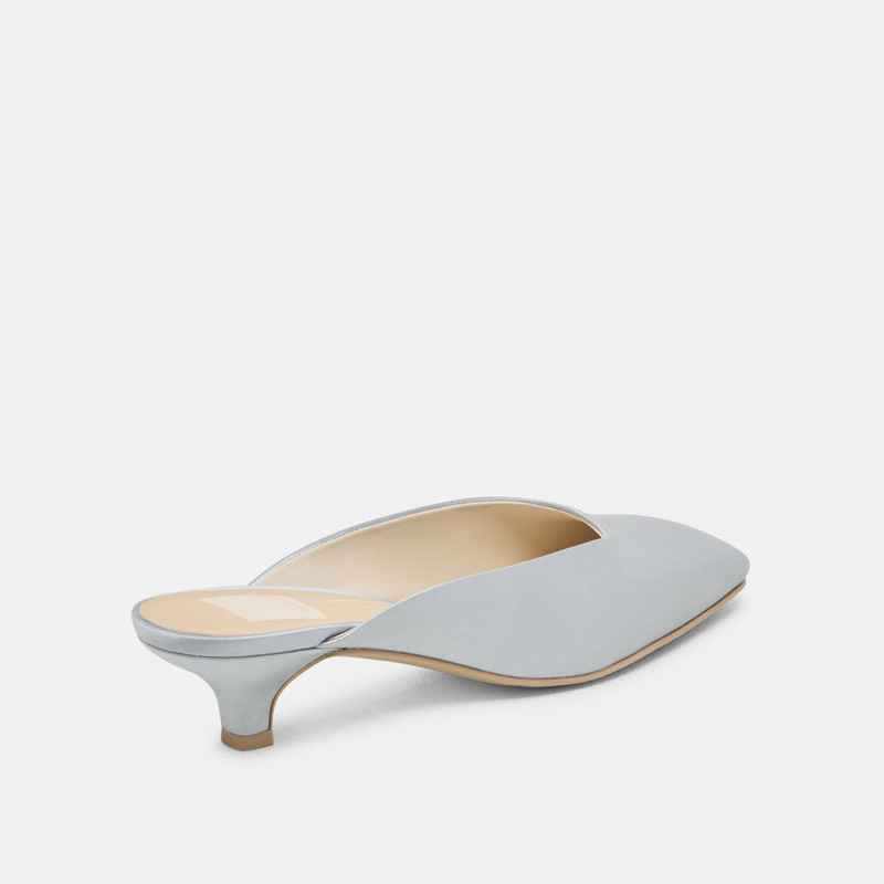 UMARA HEELS LIGHT BLUE SATIN 3