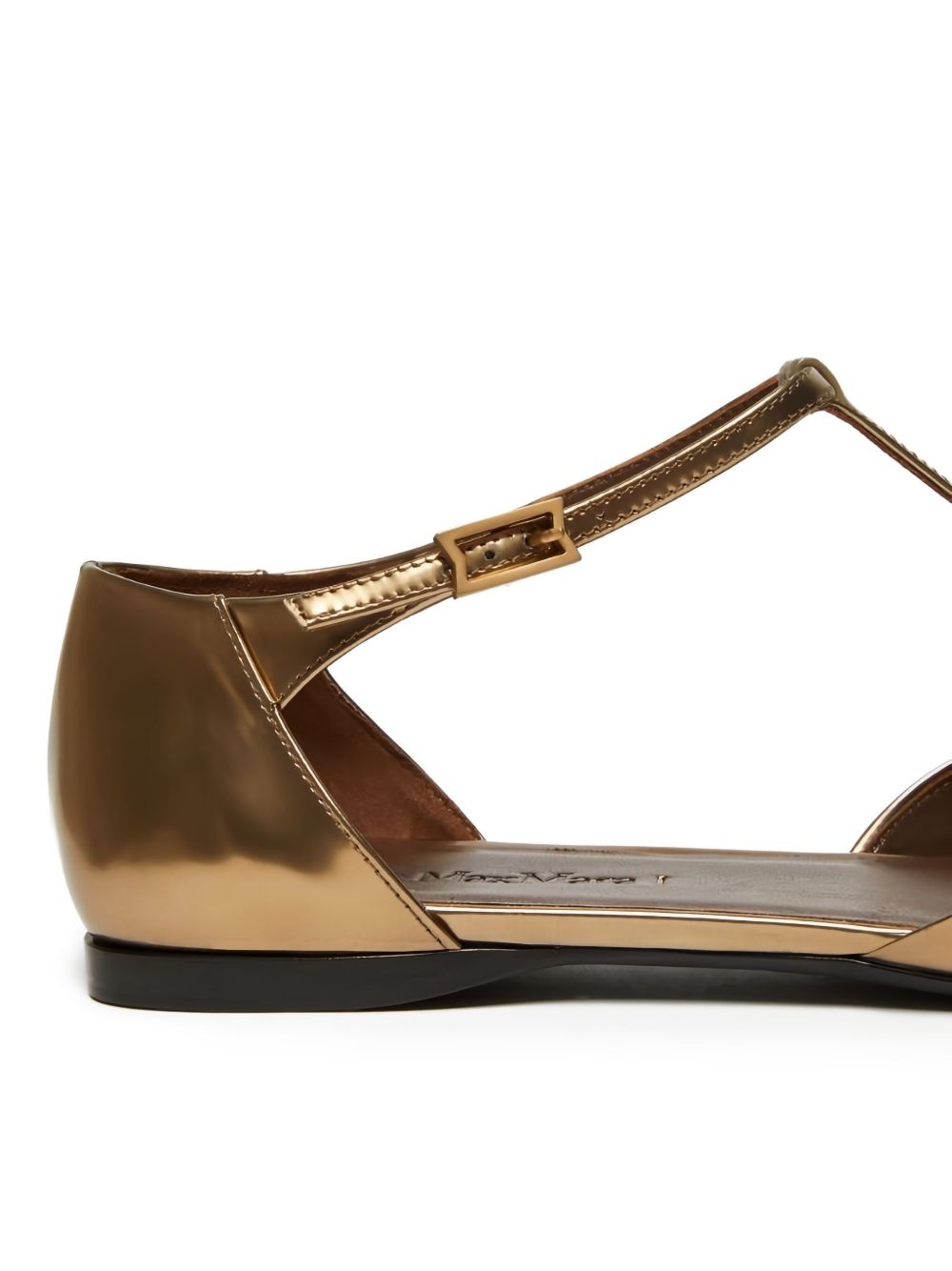 metallic pointed-toe ballet flats - 3