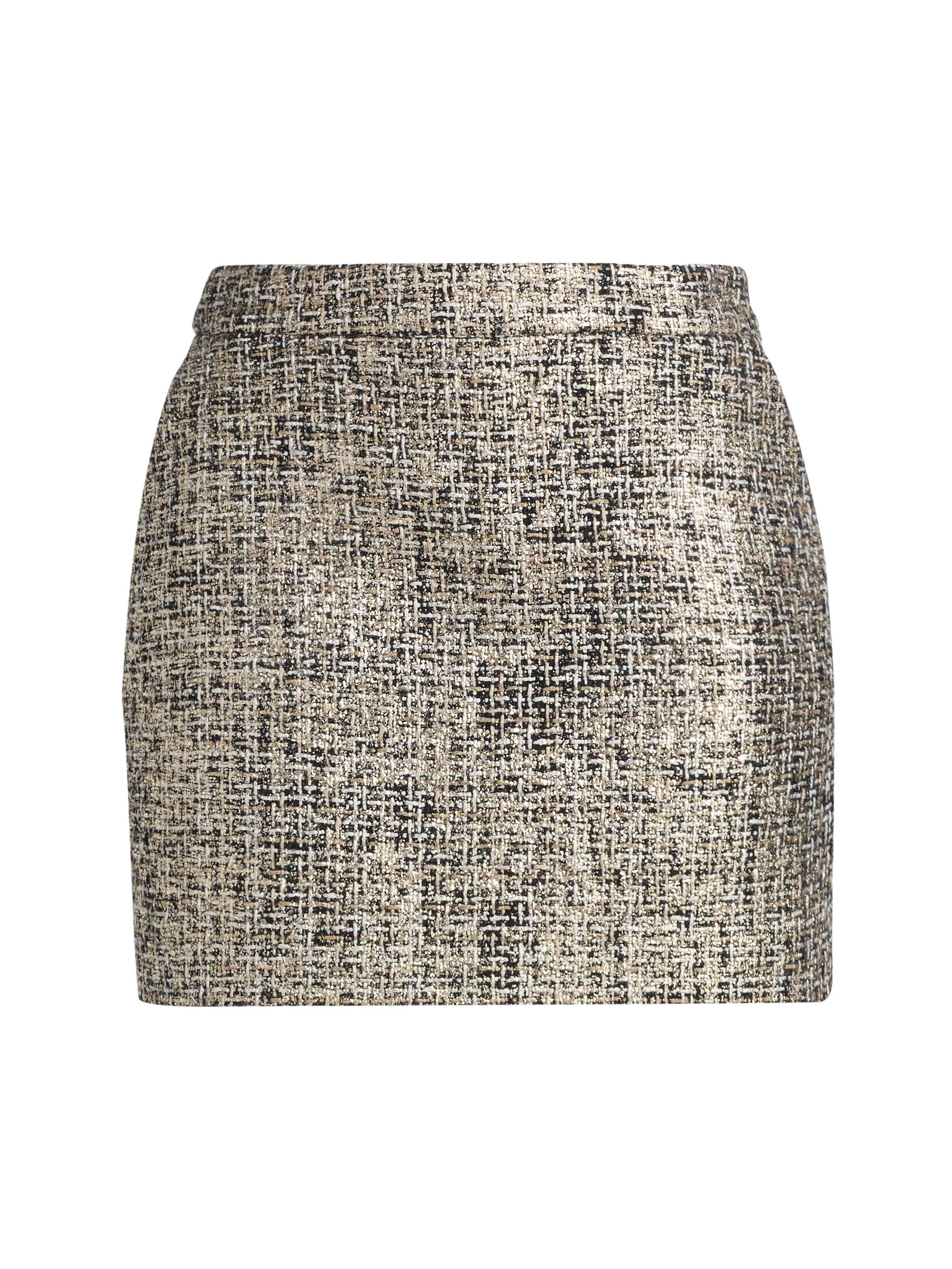 Women's Kendra Metallic Tweed Miniskirt - Gold Multi - 1